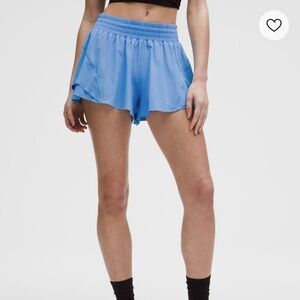 Lululemon Athletica Shake it Out Light Blue Women's Athletic Shorts